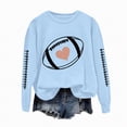 thumbnail image 2 of Towmus Women's 2025 Autumn Winter Casual Rugby Printed Crewneck Sweatshirt Long Sleeve Loose Pullover Tops, 2 of 6