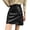 Black, variant on Riforla Skirts for Women Pure Colored Short Tight Skirt with Slit Pu Mini Skirts Khaki M