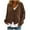 Coffee, variant on Women’s Long Sleeve Cardigan Knit Sweaters Button Down Open Front Short Shrugs Cropped Cardigan Coffee XXXL