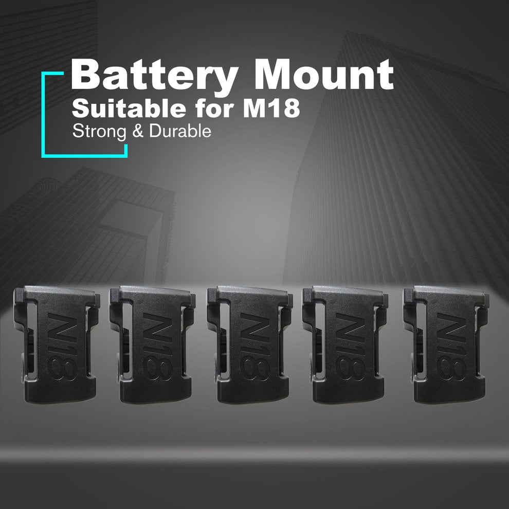 5PCS Battery Mounts for M18 48-11-1850 Storage Shelf Rack Stand Holder Slots