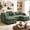 Green, variant on 35.4" Ottoman, Waterproof Upholstered Footstool with Soft Cushion, Versatile Seating for Living Room, Bedroom, Light Gray