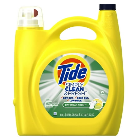 Tide Liquid Laundry Detergent, Daybreak Fresh, 89 Loads 138 fl oz