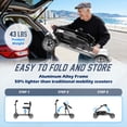 thumbnail image 4 of REARFIT Lightweight 4 Wheel Mobility Scooter for Seniors, Cruise Airport Approved, 43lb Foldable Mobility Scooter with Removable Lithium Battery for 30.4 Miles Travel, 300lbs Capacity, Silver, 4 of 13