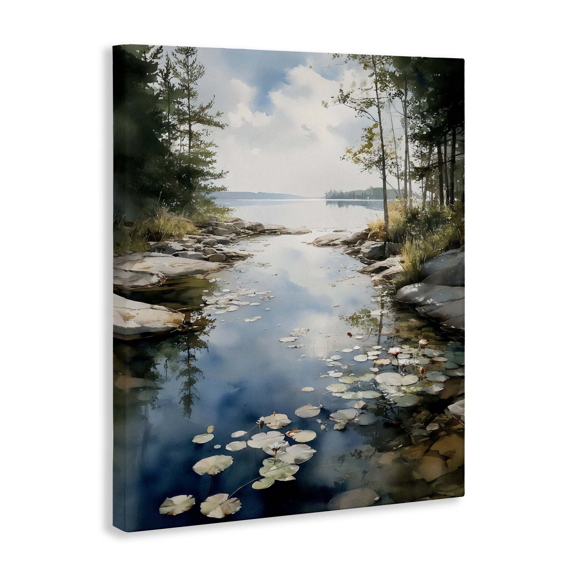 Stupell Industries Lilypad Inlet Reflection Canvas Wall Art, design by Franklyn Gregory