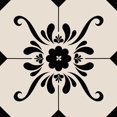 thumbnail image 6 of Mi Alma Vinyl Backsplash Decor - Black Off-White Floral Peel & Stick Tiles 6x6, 6 of 11