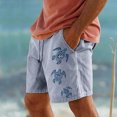 thumbnail image 2 of Men's Shorts Resort 3D Printed Shorts Elastic Waist Drawstring Boxer Shorts Sky Blue S, 2 of 6