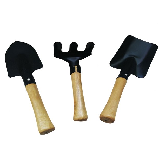 3 unids/set Mini juegos de herramientas de jardín para plantas de casa planta suelo pala rastrillo pala