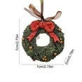 thumbnail image 2 of Mecorevxz Vintage Resin 3D Christmas Tree Wreath Ornaments with Bow,Christmas Hanging Decor for Xmas Tree,Wreaths,Christmas Gifts(E), 2 of 6