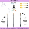 thumbnail image 3 of ZEM Brush Mfg AS-27 Golden Taklon Synthetic Cat's Tongue Artist Paint Brush Set 3 pcs, 3 of 4