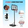 thumbnail image 2 of Système de Panier de Basketball Extérieur Hauteur Réglable 4,4-10 Pi avec Sac de Poids, Conforme à la Norme ASTM, 2 of 12
