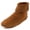 Brown, variant on Women's Back Zipper Bootie,Soft Leather Sole Black,7 M US