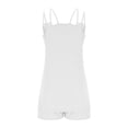 thumbnail image 5 of Backless Tennis Dress with Under Shorts & Pockets - Womens Athletic Sleeveless Scoop Neck Hollow-out Strap Mini Dress (XL, White), 5 of 7