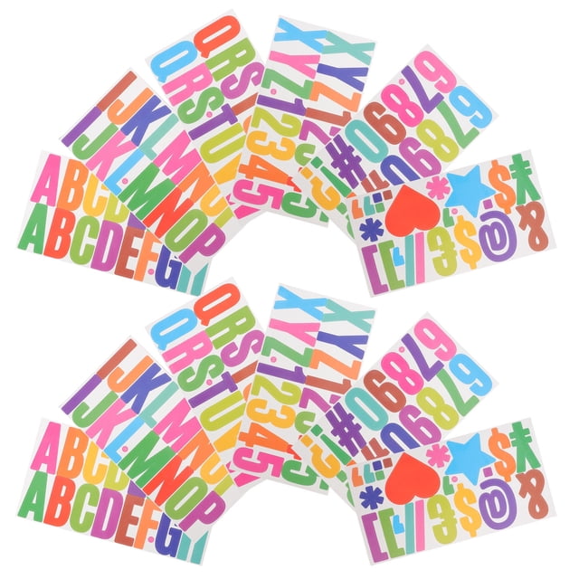 OULII 12 Sheets Briefkasten Nummer Aufkleber Mailbox Decals Selfadhesive Assorted Color Identification Signage