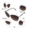 thumbnail image 4 of Lentes de Sol Tommy Hilfiger Outlook Mujer Marco de Metal Marrón Filtro 100% UV, 4 of 5
