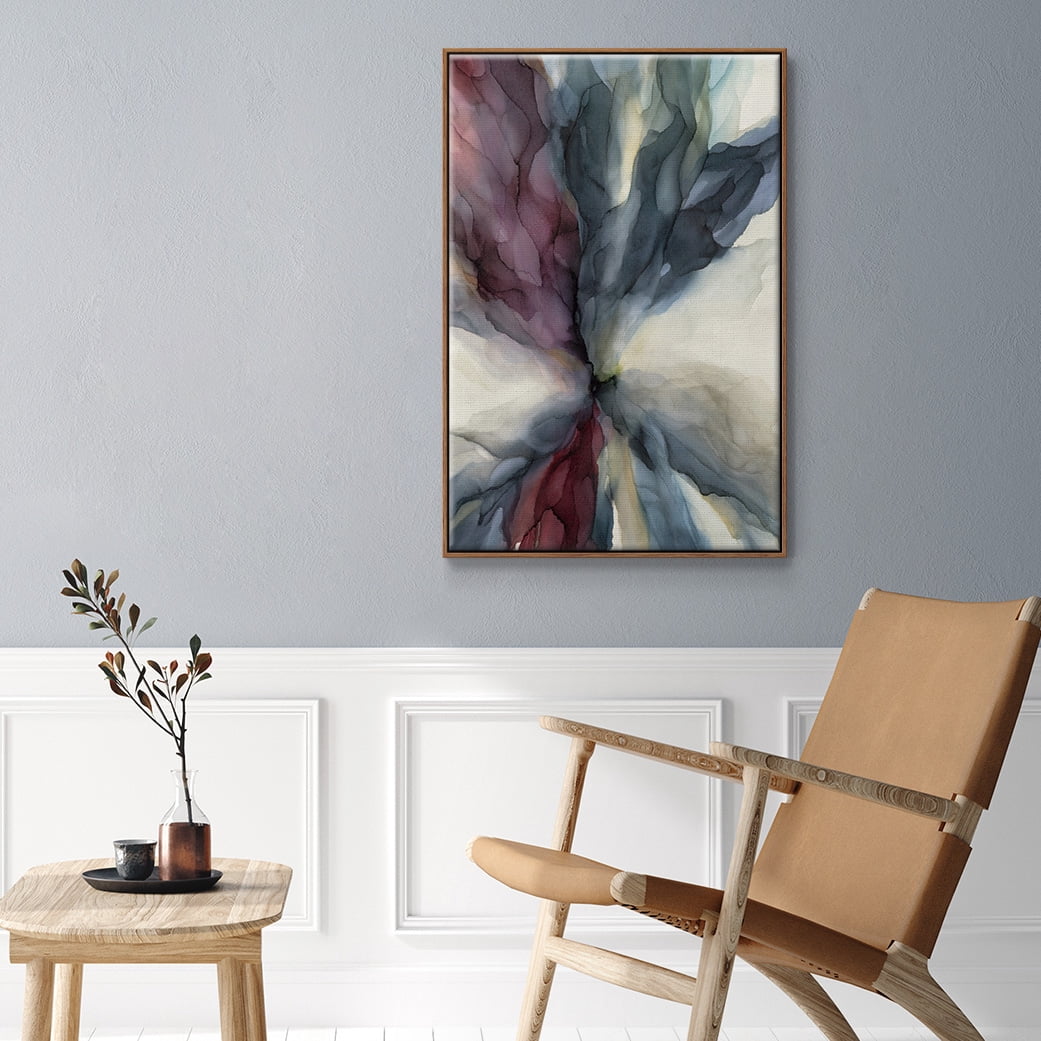 Untitled Framed Premium Gallery Wrapped Canvas - Ready to Hang - 17 x 25 - Walnut Floating Frame