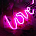 thumbnail image 4 of Lámpara de neón Letras de amor románticas Luz de noche LED Carga USB Decoración para el hogar, 4 of 7