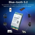 thumbnail image 5 of WiFi 6E MT7922 M.2 Wireless Card 5374Mbps Bluetooth 5.2 Network Adapter 802.11ax 2.4G/5G/6GHz WiFi Card for Win10 Win11, 5 of 8