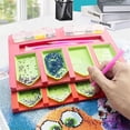 thumbnail image 4 of Plastic Bead Tray Green Diamond Tray 3.54 x 1.85 Inch Diamond Painting Tray DIY Storage Craft Tool-30 Pieces (Green), 4 of 5