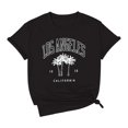thumbnail image 4 of Trendfront Womens Los Angeles T Shirt California Palm Tree Print Short Sleeve Crew Neck Casual Travel Graphic Tees, 4 of 4