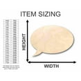 thumbnail image 2 of Unfinished Wood Speech Bubble Shape - Craft - up to 46" DIY 7" / 1/8", 2 of 3