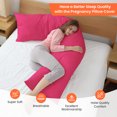 thumbnail image 6 of Body Pillow Cover, 100% Smooth Egyptian Cotton 600 TC, Luxurious, Breathable, Cooling Body Pillow Cover, Pack of 1 with Hidden Zipper Closure (Hot Pink Solid, 20x60 Inches ), 6 of 6