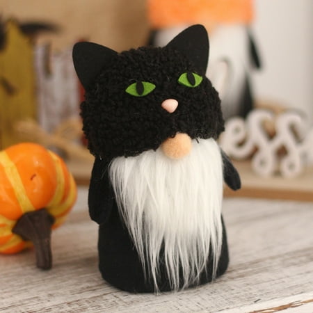 

vebyrgF Halloween Gnomes Plush Decoration Handmade Devil Pumpkin Gnomes Halloween Gnomes Swedish Cat Gnomes Decorations Collectible Figurines Fall Gnomes Farmhouse Home Gift