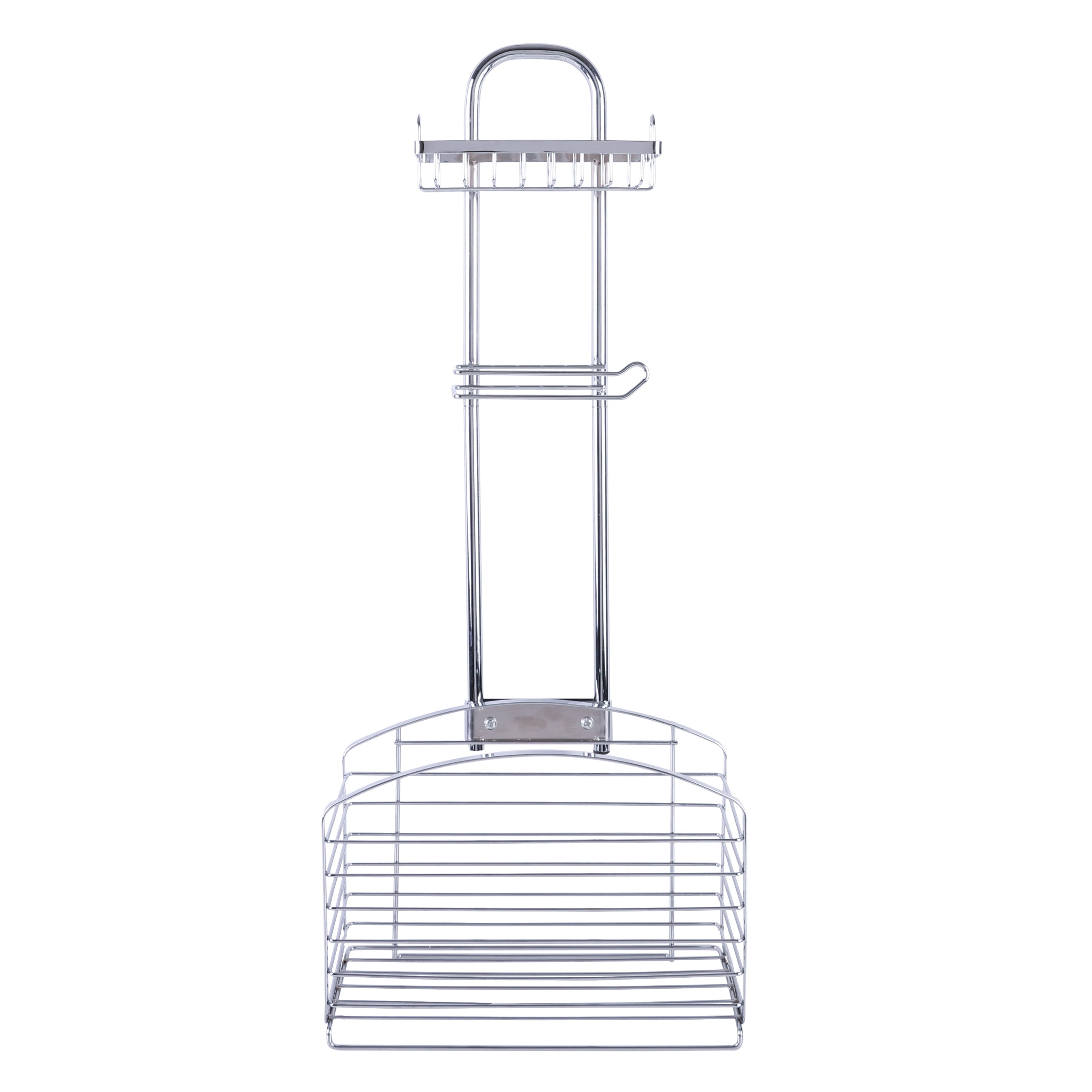 Bath Bliss Harbor Collection Adjustable Two Shelf Bathroom Organizer in Chrome