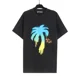 thumbnail image 1 of Camiseta de manga corta con cuello redondo de algodón para hombre y mujer, camisa informal con estampado de viento, Tops de verano, Palm Angels, alta calidad, 1 of 1