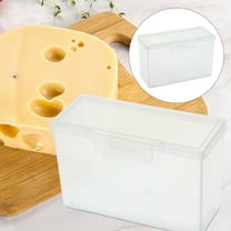 Soimiss Clear Plastic Cheese Container with Flip Lid for Home Kitchen Storage