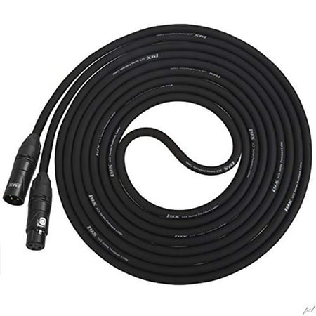 LyxPro Quad Series 15 ft XLR 4-Conductor Star Quad Balanced Microphone Cable for High End Quality and Sound Clarity, Extreme Low Noise,