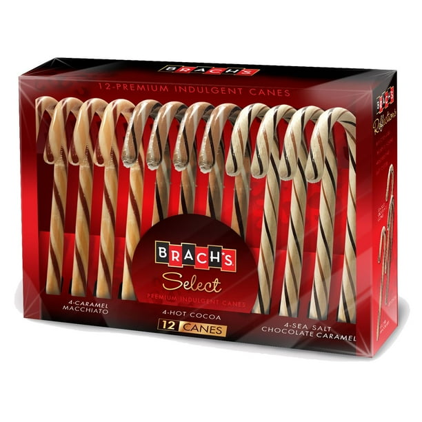 Brachs Select Chocolate, Caramel, Coffee Candy Cane Mix, 6 Ounces