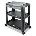 thumbnail image 4 of Alera ALEU3N1BL 21.63 in. x 13.75 in. x 24.75 in. 3 Shelves 1 Drawer Plastic Cart/Stand - Black/Gray, 4 of 5