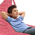 thumbnail image 1 of Pink Zebra Lounger Chair Bag, Wavy Zebra Stripes Camouflage Savannah Safari Animal Motif, High Capacity Storage with Handle Container, Lounger Size, Dark Coral and Pink, by Ambesonne, 1 of 5