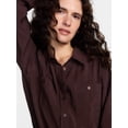 thumbnail image 5 of Scenario Women's Tie Waist Utility Shirt with Long Sleeves, Sizes XS-XXXL, 5 of 6