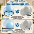 Foldable Wall Mount Exercise Ball Rack, Yoga and Stability Ball Storage ...