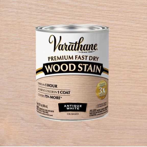 Antique White, Varathane Premium Fast Dry Wood Stain-297424, Quart