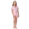 thumbnail image 4 of Conjunto de cárdigan de verano con pantalones cortos Ropa de hogar para niños Conjunto de pijamas de manga corta para niños y niñas, 4 of 5