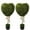 2PCS, variant on 2.5 ft Boxwood Heart Topiary Outdoor, 2 Sets Valentine's Day Heart Shaped Topiary Trees, Artificial Decorations Ball Planter Pots with Bow Tie, Faux Fake Mini Greenery Indoor Porch Home Decor