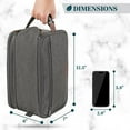 thumbnail image 4 of Canvas Travel Toiletry Bag, Water Resistant Dopp Kit, Extra Large Grey, 4 of 6