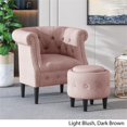 thumbnail image 3 of Pemberly Row Tufted Fabric Chair and Ottoman Set in Light Blush, 3 of 15