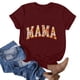 thumbnail image 3 of Camiseta de Cuello Redondo Impresa Del Día de la Madre para las Mujeres, Camiseta Casual de Manga Corta para la Primavera Y el Verano, 3 of 3