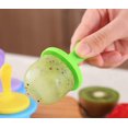 thumbnail image 3 of Molde para paletas pequeñas de silicona para niños de 7 cámaras Máquina de helados Molde para paletas (naranja), molde para paletas de bebé con palitos de colores, rechinar los dientes de los niños y, 3 of 5