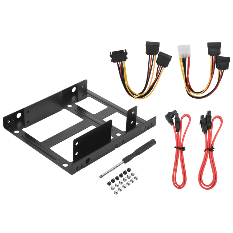 Metal 2.5" To 3.5" Bay HDD/SSD Mounting Bracket Adapter Tray With Screws