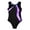 A Purple, variant on iiniim Kids Girls Shiny Metallic Gymnastics Leotard Dance Unitards Round Neck Bodysuit 4-14