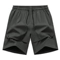 thumbnail image 4 of Chiccall Mens Cargo Shorts Plus Size Lightweight Stretch Hiking Short Gym Casual Quick Dry Shorts Elastic Waist with Pockets Gray 2XL, 4 of 8