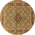 thumbnail image 1 of Ahgly Company Indoor Round Persian Brown Traditional Area Rugs, 3' Round, 1 of 4