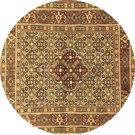 Ahgly Company Indoor Round Persian Brown Traditional Area Rugs, 3' Round