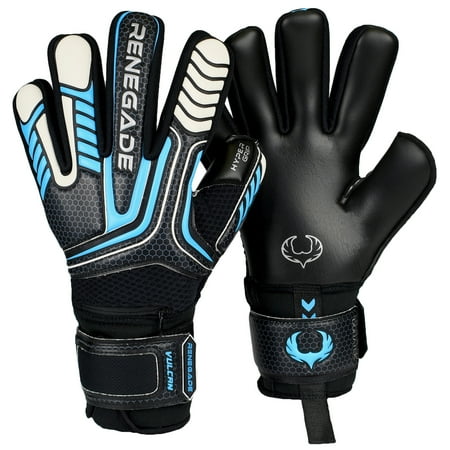 Renegade GK Vulcan Goalie Gloves (Sizes 6-11, 4 Styles, Level 3) Pro-Tek Fingersaves & 3.5+3MM Hyper Grip | Excellent Goalkeeper Glove for Higher Play | Based in The USA