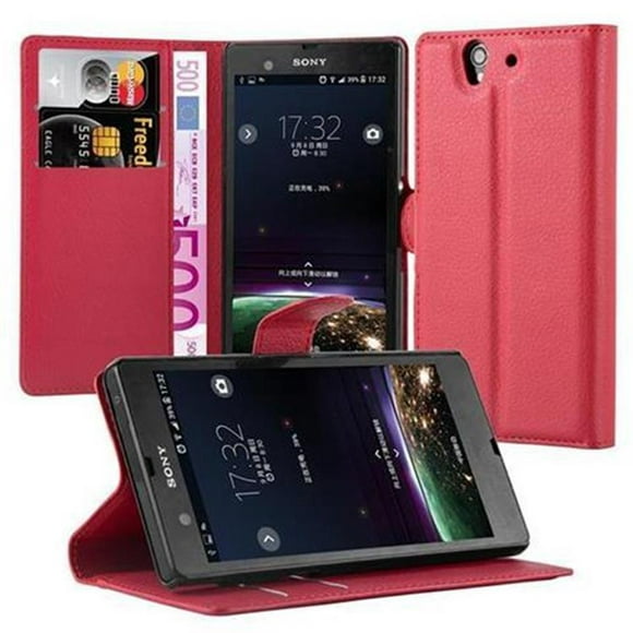 Cadorabo Étui pour Sony Xperia Z Cover Book Wallet Screen Protection PU Cuir Magnétique Etui