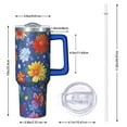thumbnail image 2 of OBREWU Pioneer Flower Tumbler with Handle and Lid,Pioneer Flower 40oz Double Wall Vacuum Insulated Tumbler,Cups Gift for Women and Men, 2 of 7
